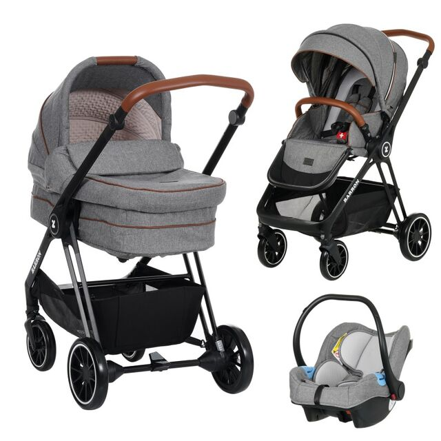 Как да изберете перфектната количка за вашето бебе? - ZIZITO Barron 3 в 1, Светло сив цвят